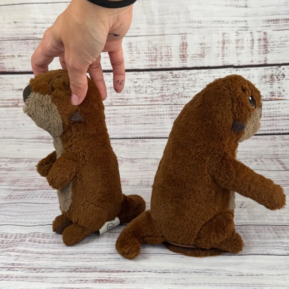 Disney Store‎ Finding Dory Interactive Cuddle Otters Magnetic Plush Set Brown